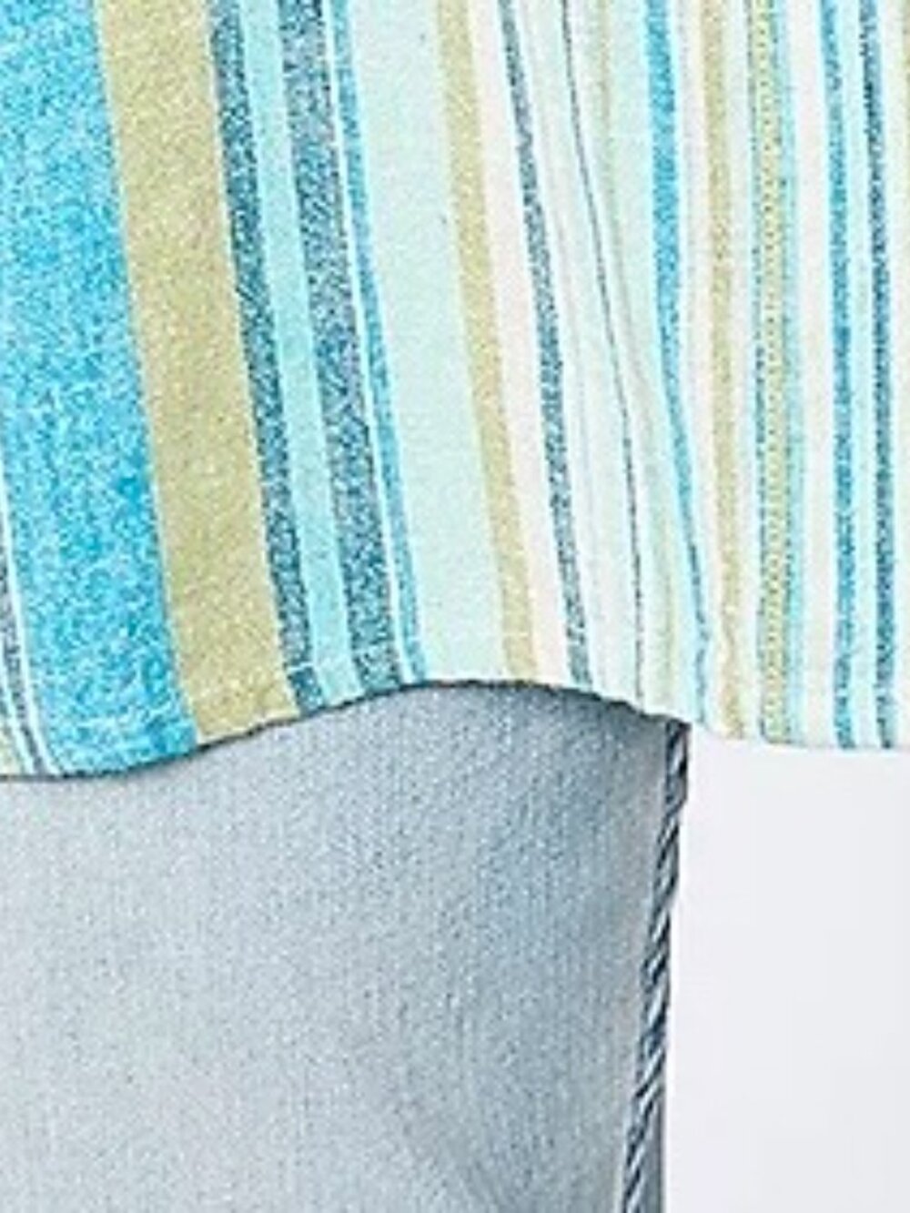 Linen Blend Button-Front Over sized Tunic Denim & Co. Naturals - Picture 3 of 5